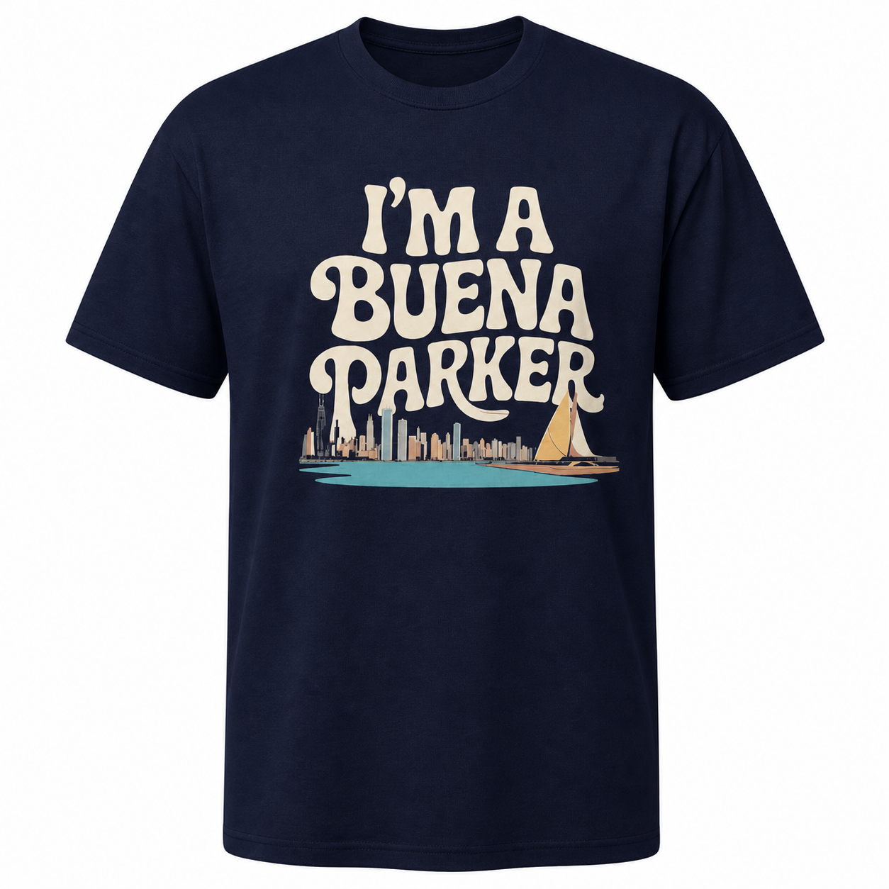 I'm a Buena Parker Men's T-Shirt matching navy mockup