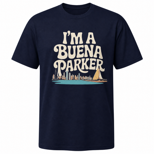 I'm a Buena Parker Men's T-Shirt matching navy mockup